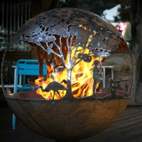 Fire Pit Spherical Sphere Firepit Australia Whipps Designs