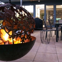 Fire Pit Spherical Sphere Firepit Australia Whipps Designs Bird Snowflake 2