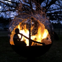 Fire Pit Spherical Sphere Firepit Australia Whipps Designs Indigenous 026 48