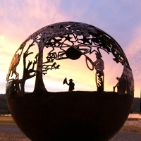 Fire Pit Spherical Sphere Firepit Australia Whipps Designs Tent Fly Fishing Tree1