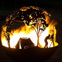 Fire Pit Spherical Sphere Firepit Australia Whipps Designs Tent Fly Fishing Tree2