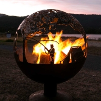 Fire Pit Spherical Sphere Firepit Australia Whipps Designs Tent Fly Fishing Tree3