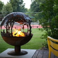 Fire Pit Spherical Sphere Firepit Australia Whipps Designs2